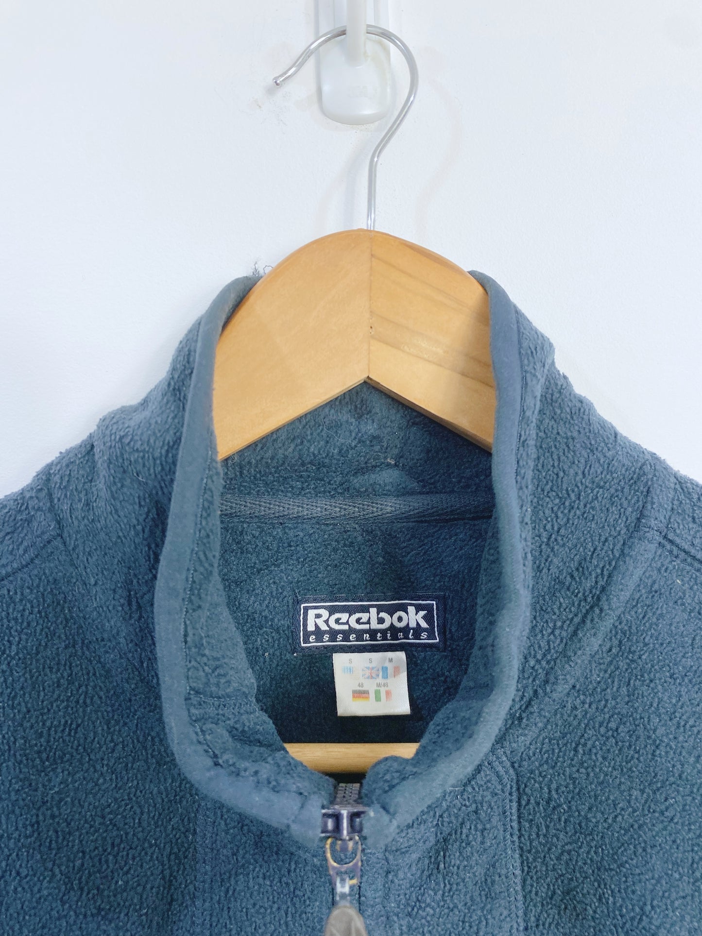 Vintage Reebok Embroidered Fleece Jacket L