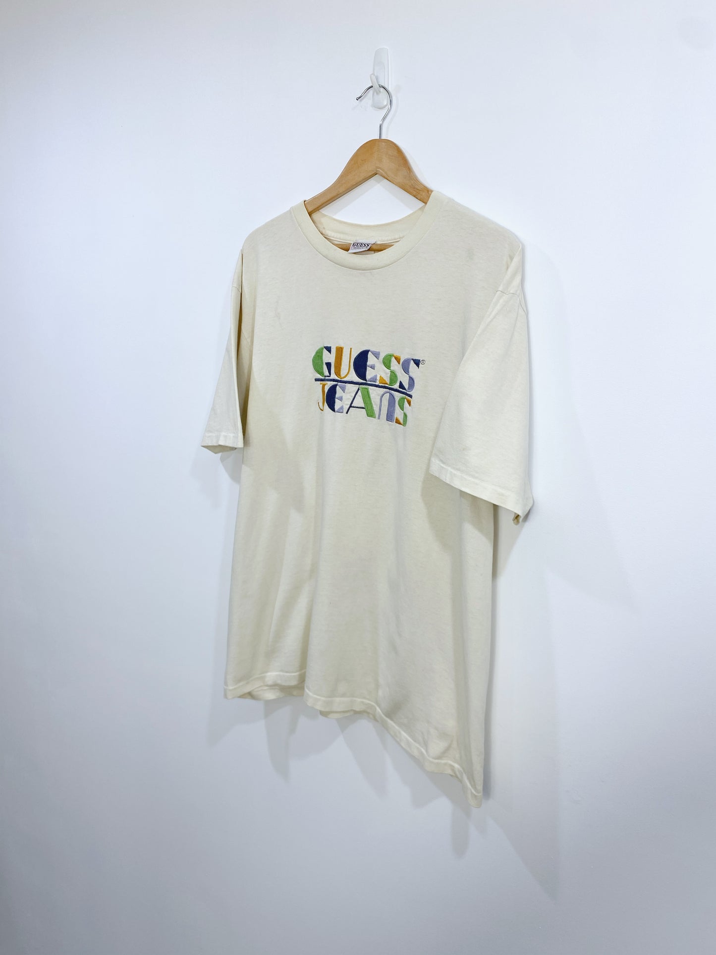 Vintage 90s Guess Jeans Embroidered T-shirt L