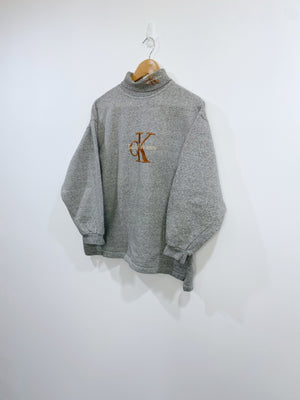 Vintage 90s Calvin Klein Embroidered Turtle Neck L