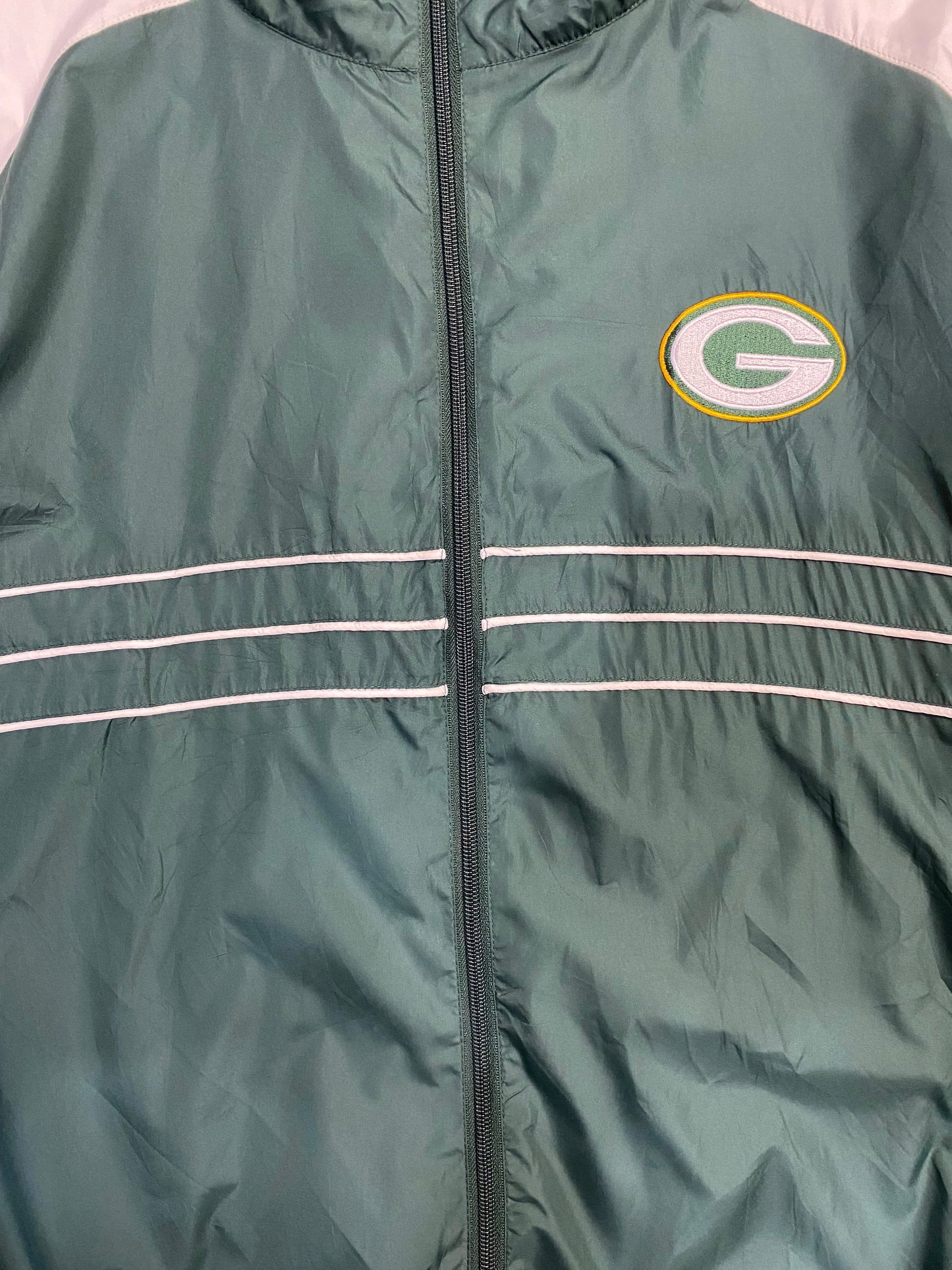 Vintage GreenBay Packers Embroidered Wind Breaker L