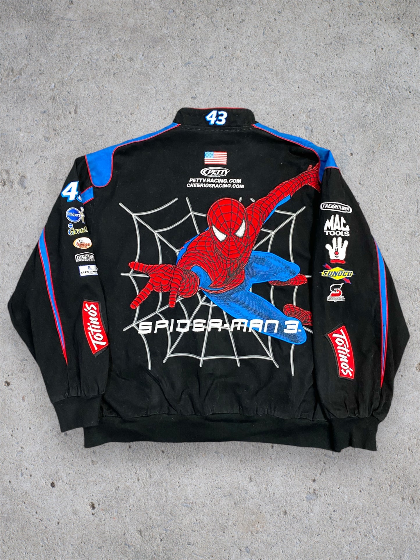 Vintage JH Designs Spider-Man 3 Bobby Lobonte Nascar Jacket 4XL