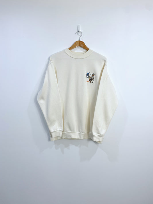 Vintage 90s Quiksilver Embroidered Sweatshirt L