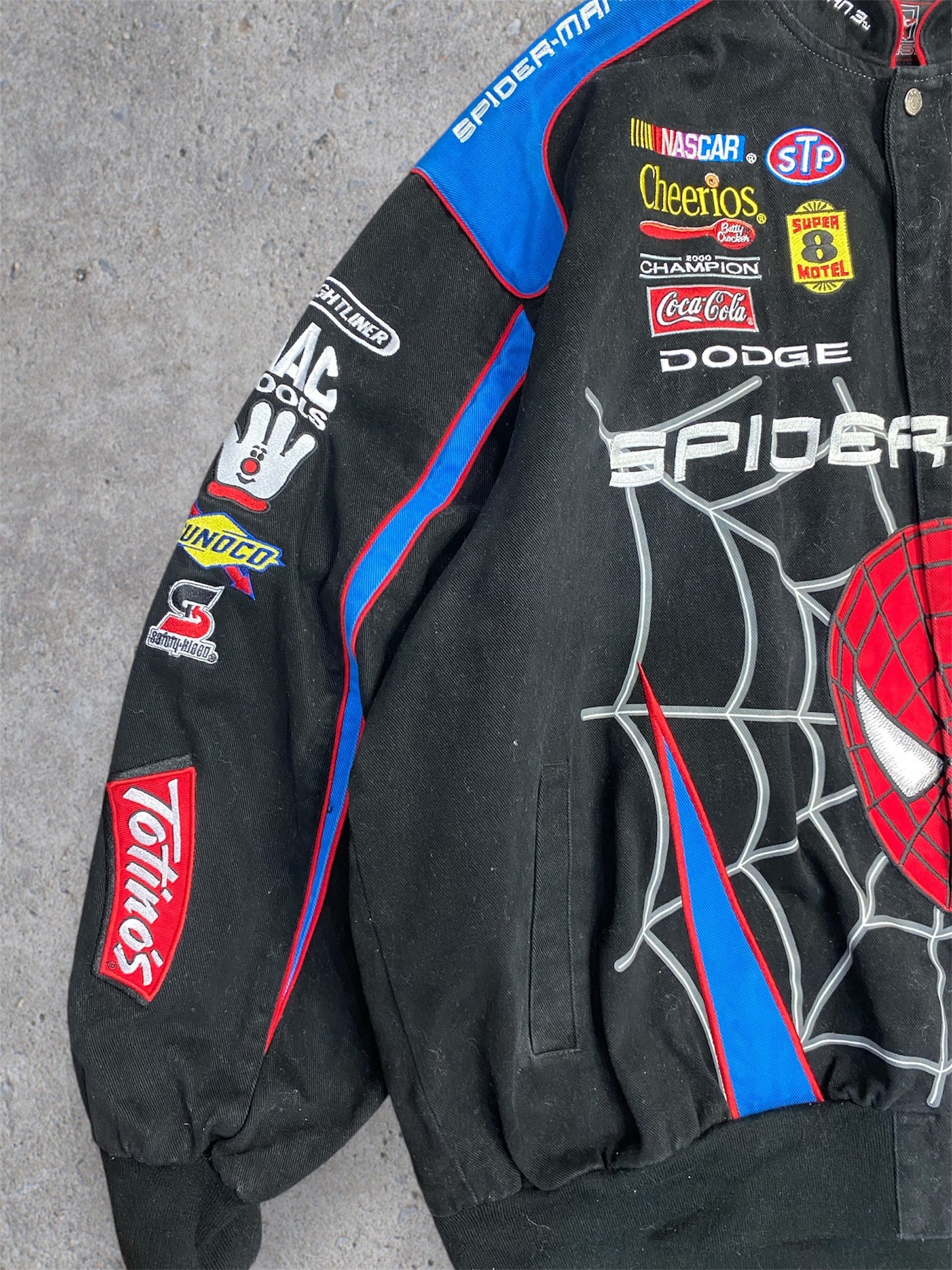 Vintage JH Designs Spider-Man 3 Bobby Lobonte Nascar Jacket 4XL