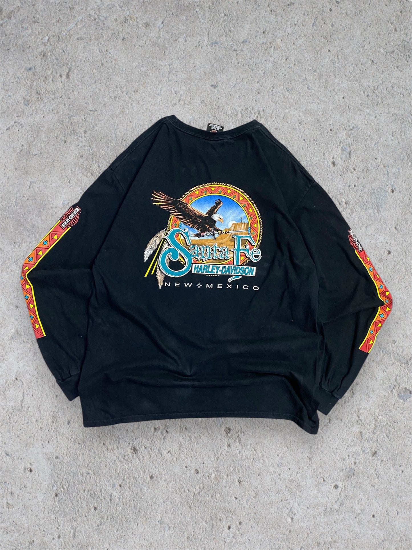 Vintage 90s Santa Fe Harley Davidson LongSleeve Shirt L