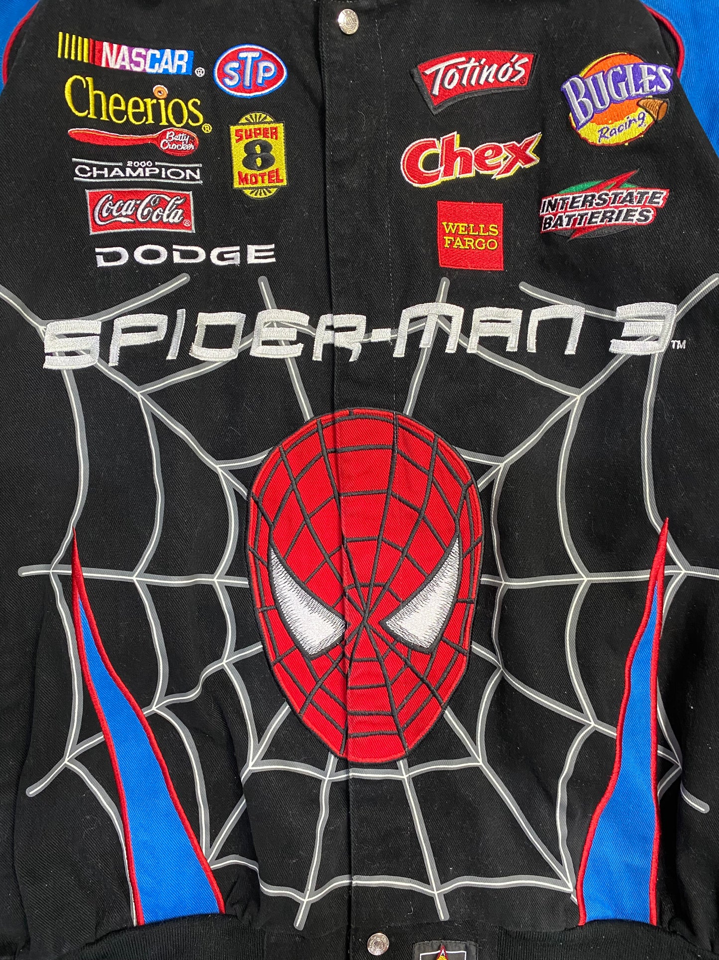 Vintage JH Designs Spider-Man 3 Bobby Lobonte Nascar Jacket 4XL