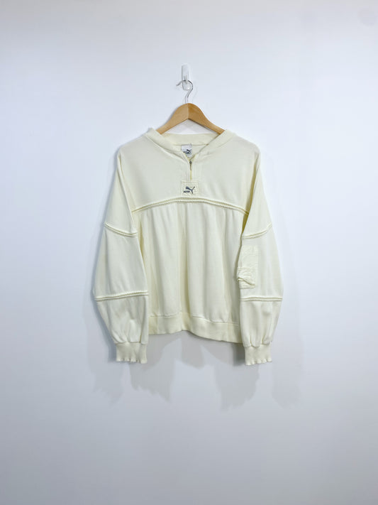 Vintage 90s Puma 1/4 Zip Sweatshirt M