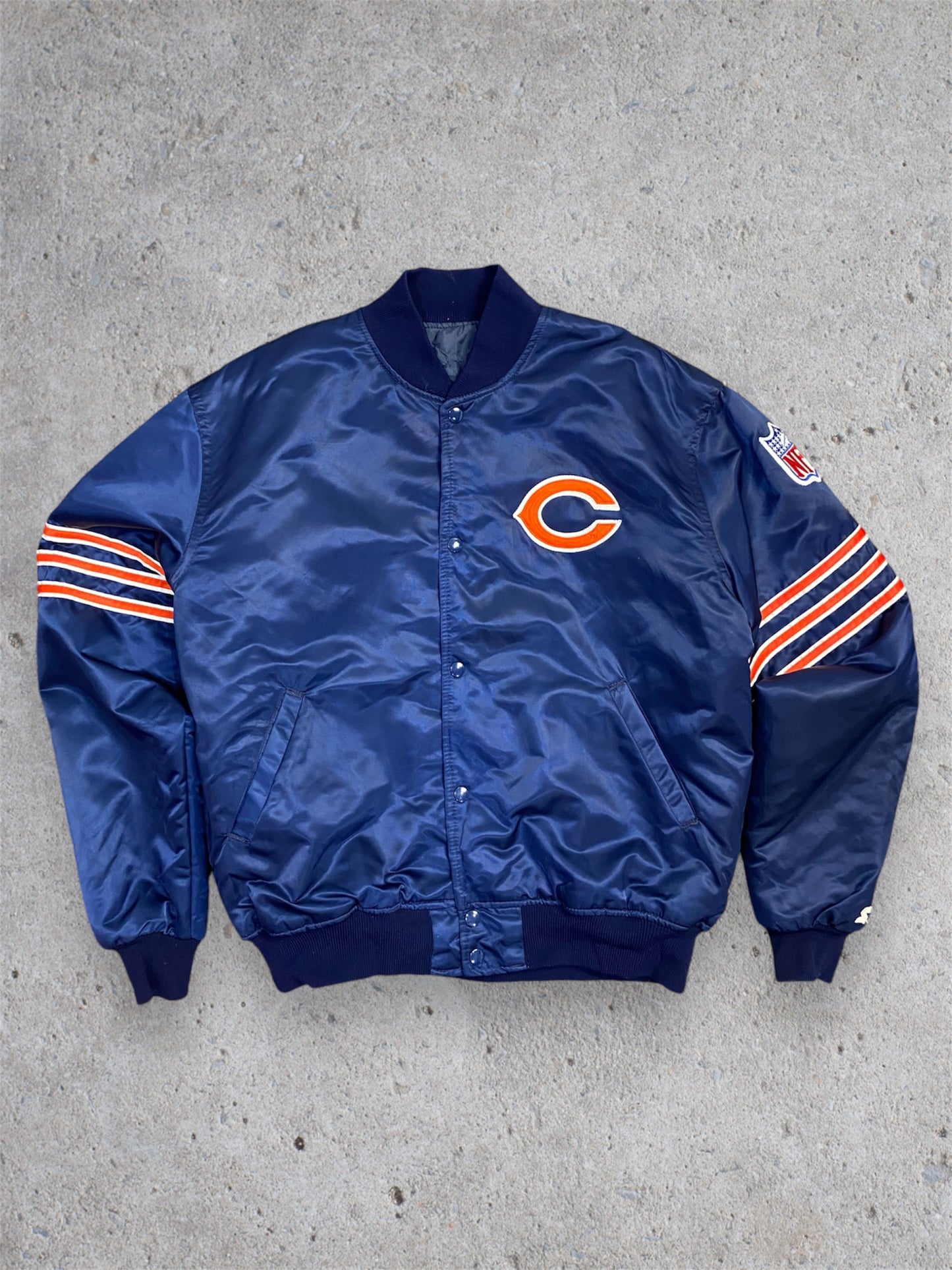 Vintage 1980s Chicago Cubs Pro Line Starter Satin Quilted Jacket L