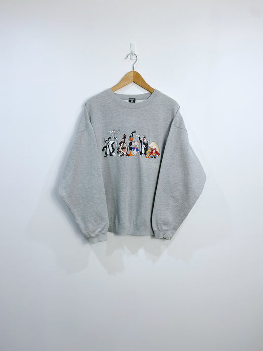 Vintage 1997 Looney Tunes Embroidered Sweatshirt L
