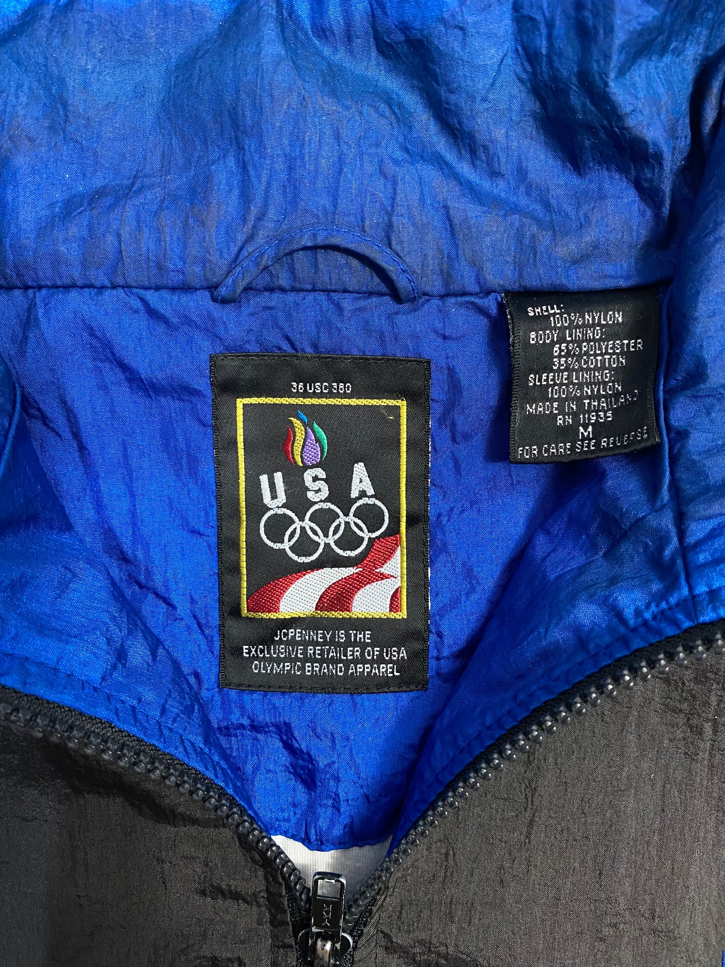 Vintage 90s JC Penny USA Olympics Windbreaker M