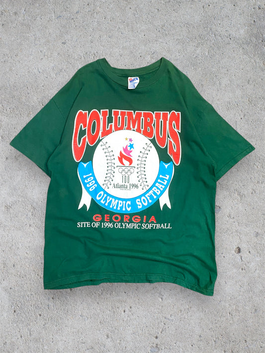 Vintage 1996 Columbus Olympic Softball T-shirt L