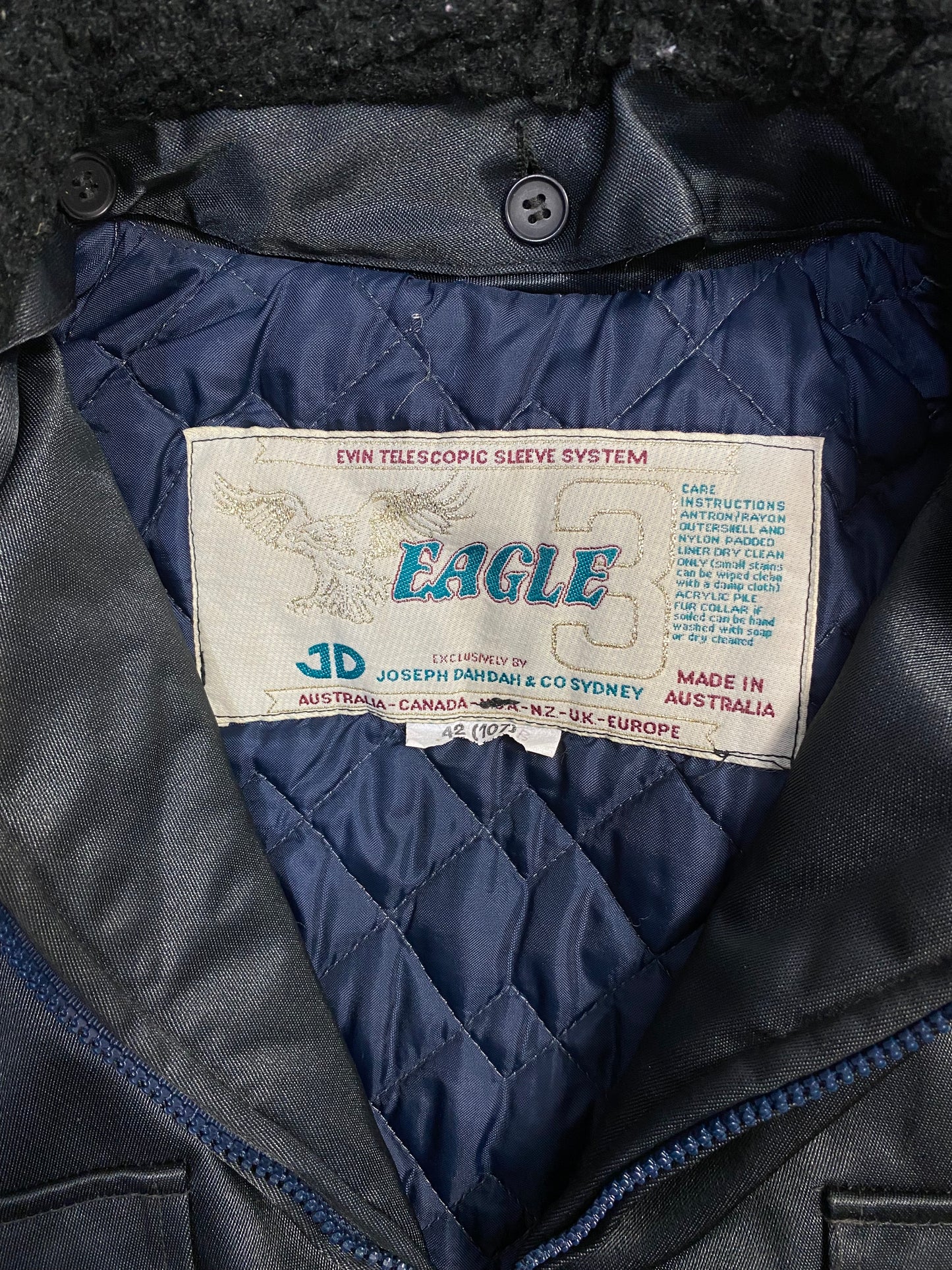 Vintage 80s Joseph DahDah Eagle Workwear Jacket L 42 (107)