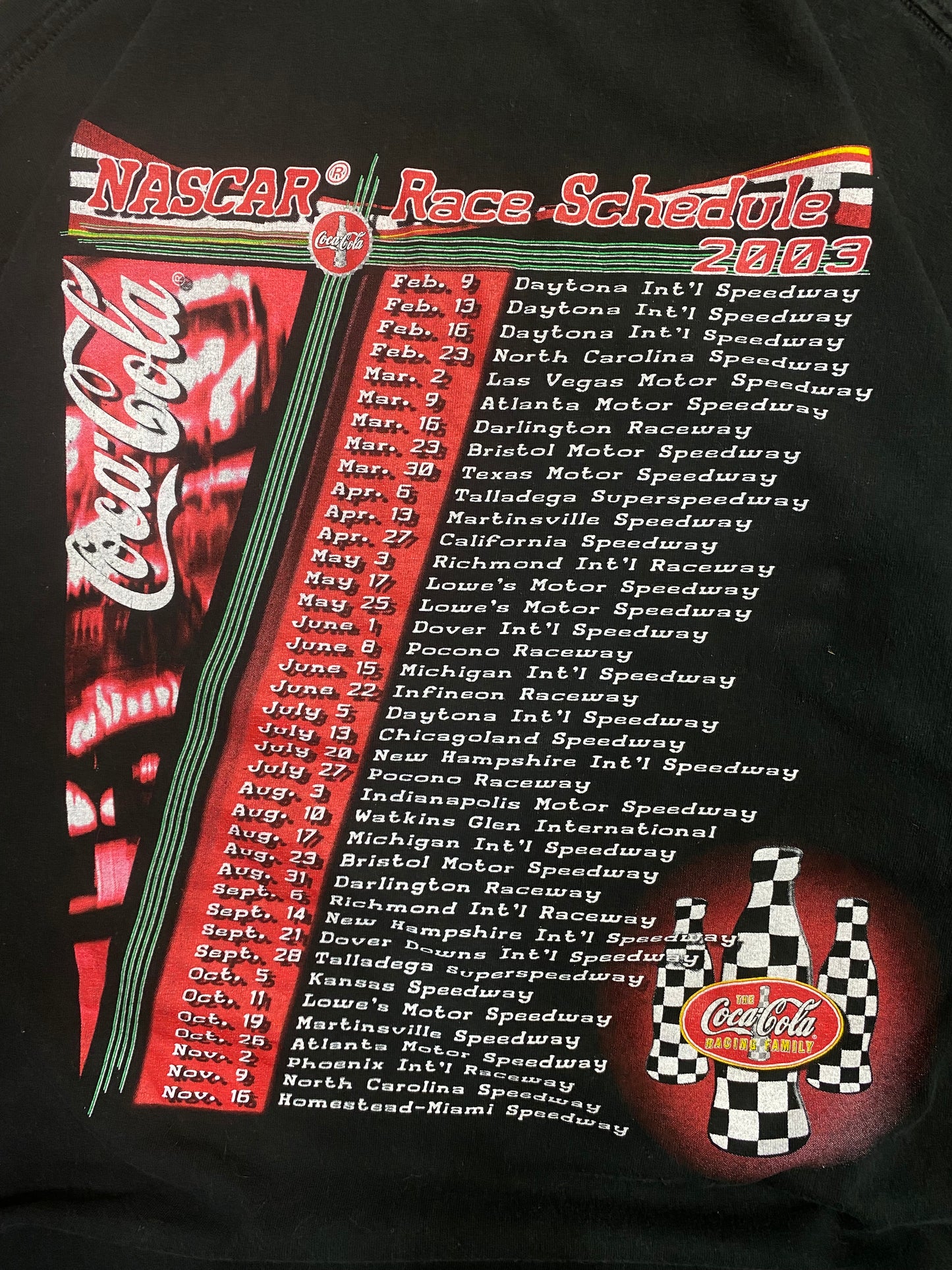 Vintage Coca Cola Nascar Racing Family T-shirt L