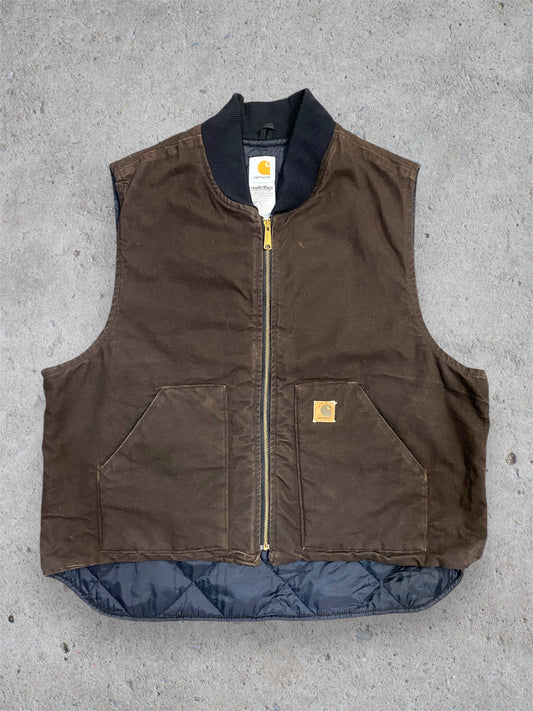 Vintage Carhartt Quilt Lined V02 DKB Vest XXL