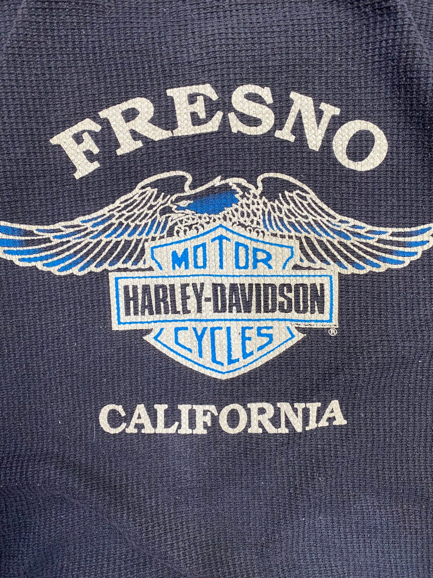 Vintage 1992 Harley Davidson Call Of The Wild Waffle Knit Sweatshirt L