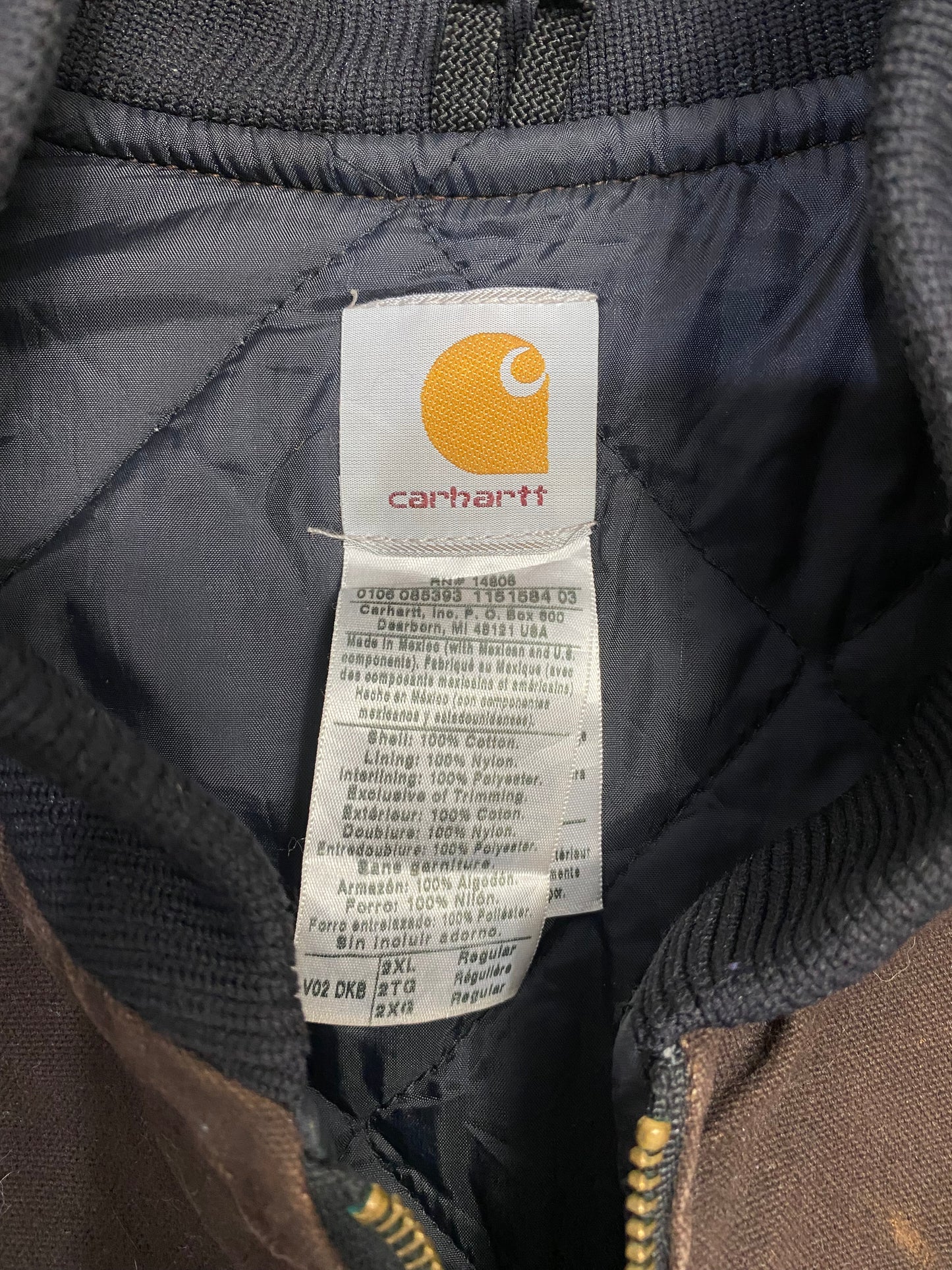 Vintage Carhartt Quilt Lined V02 DKB Vest XXL