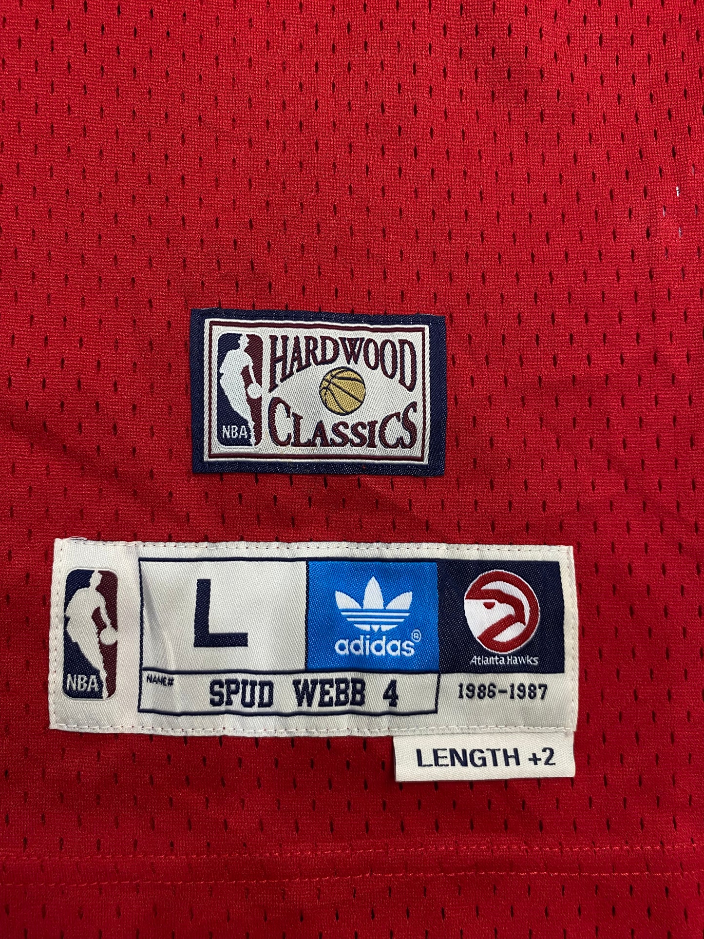 Spud Webb Atlanta Hawks Adidas Jersey Hardwood Classics L