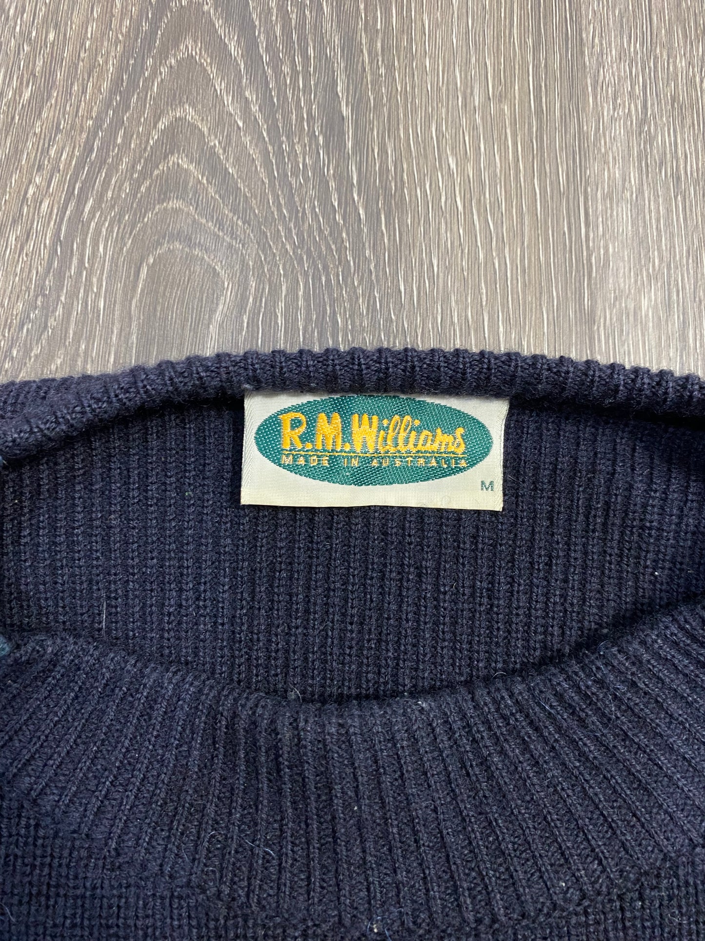 Vintage 90s RM Williams Embroidered Pure Wool Sweatshirt L