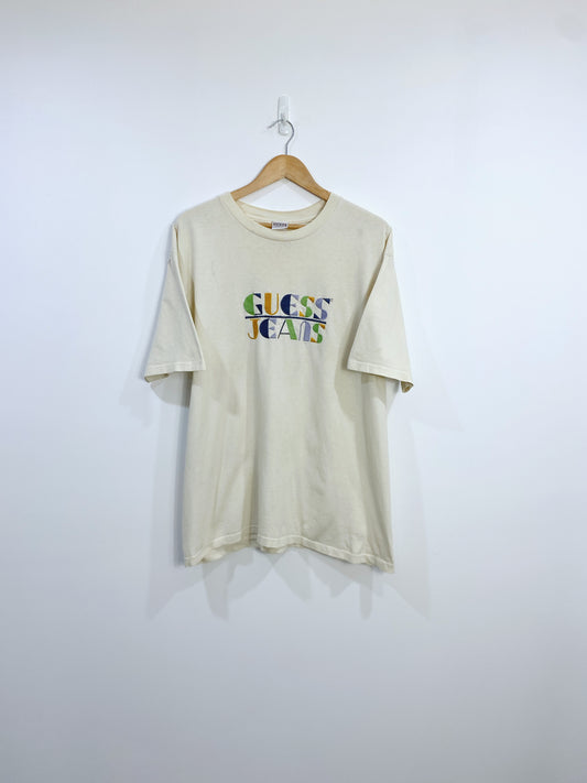 Vintage 90s Guess Jeans Embroidered T-shirt L