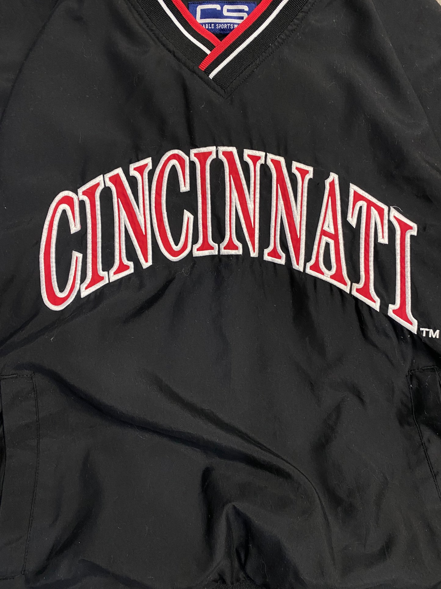 Vintage 90s Cincinnati Bearcats Embroidered Windbreaker Sweatshirt L