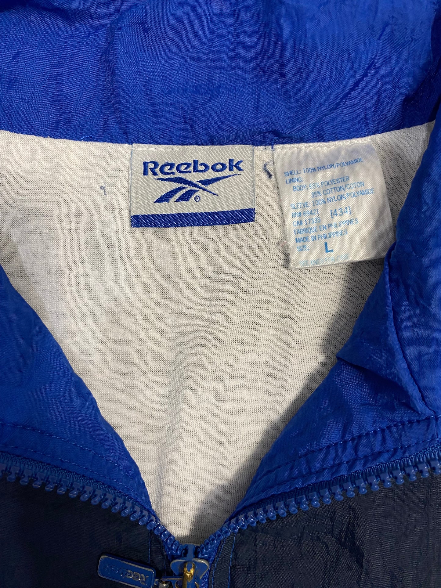 Vintage 90s Embroidered Reebok Windbreaker Jacket L