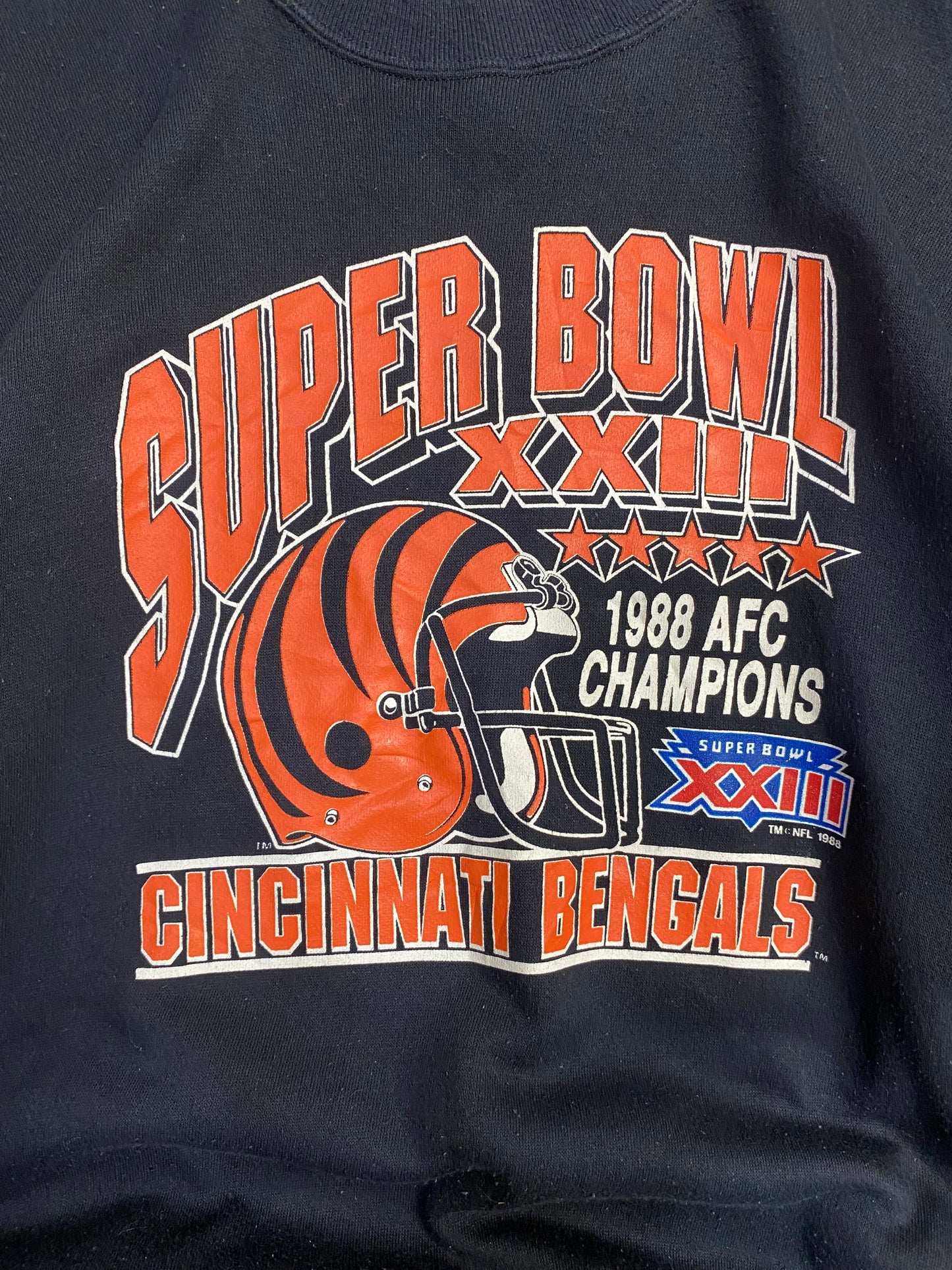 Vintage 1988 Rare Cincinnati Bengals Championship Sweatshirt L