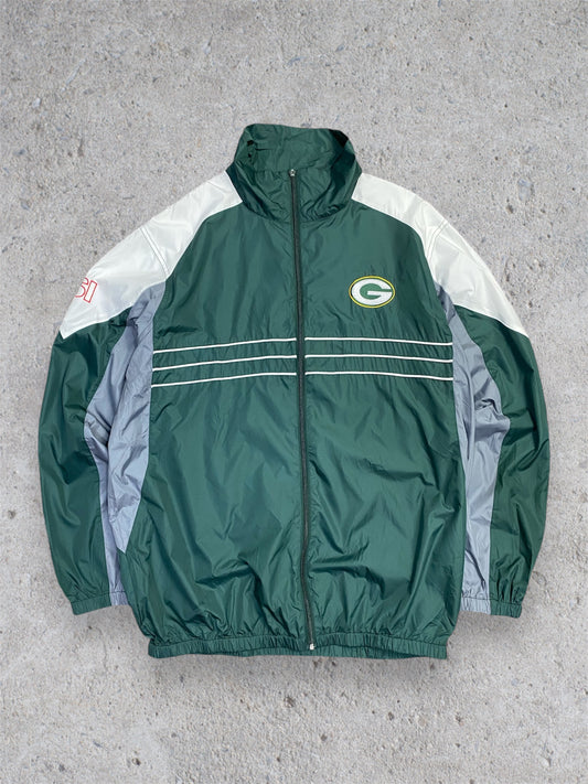 Vintage GreenBay Packers Embroidered Wind Breaker L