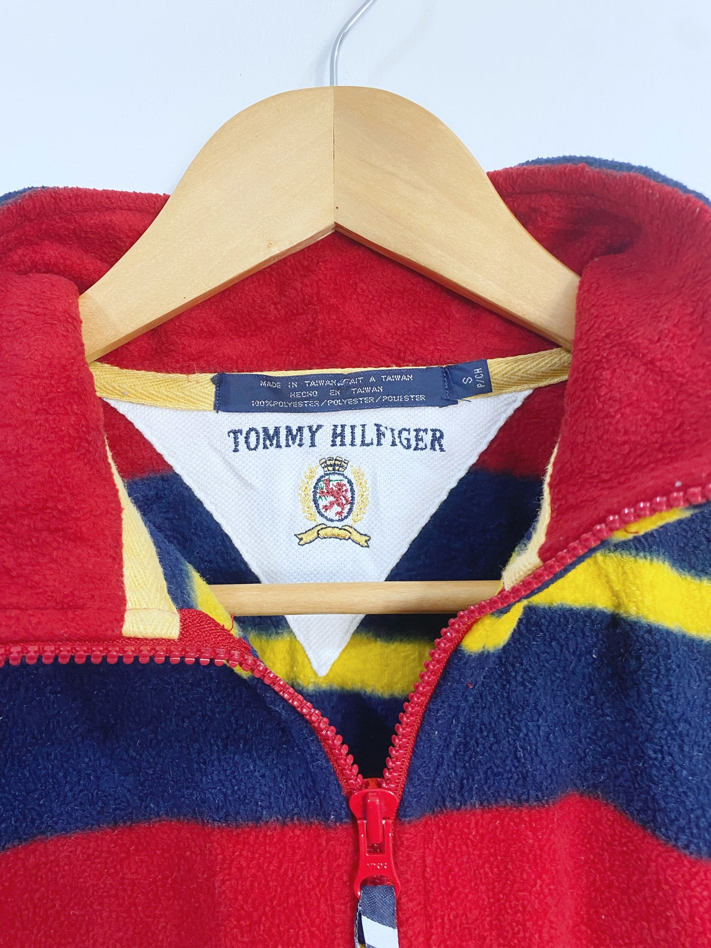 Vintage Tommy Hilfiger Embroidered Fleece 1/4 Zip L