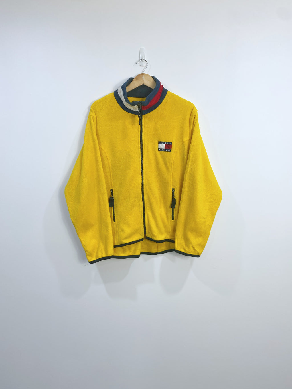 Vintage Tommy Hilfiger Embroidered Fleece Jacket L