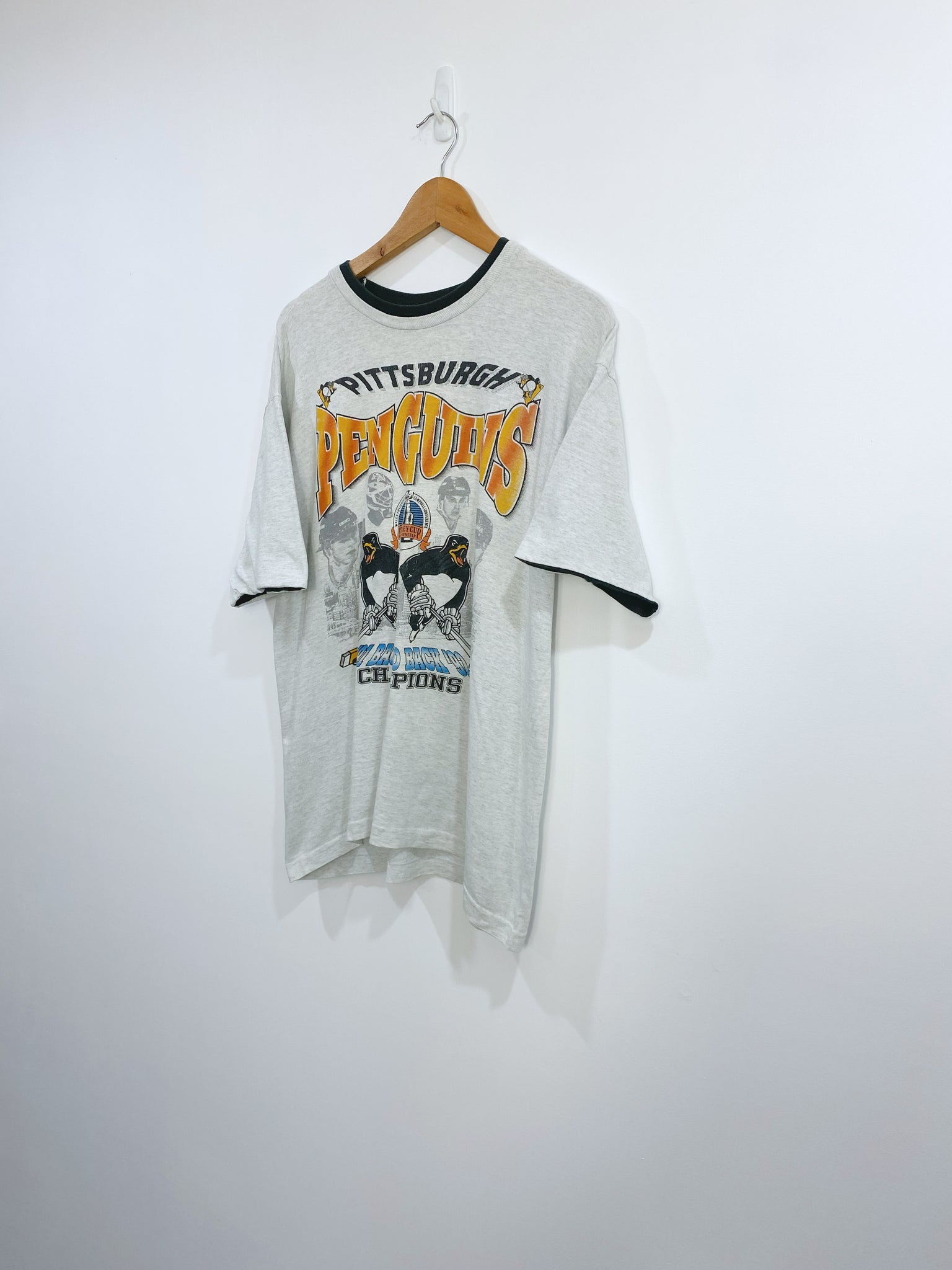 Vintage 1992 Pittsburgh Penguins Championship T-shirt M