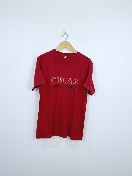 Vintage 90s Guess Jeans Embroidered T-shirt M