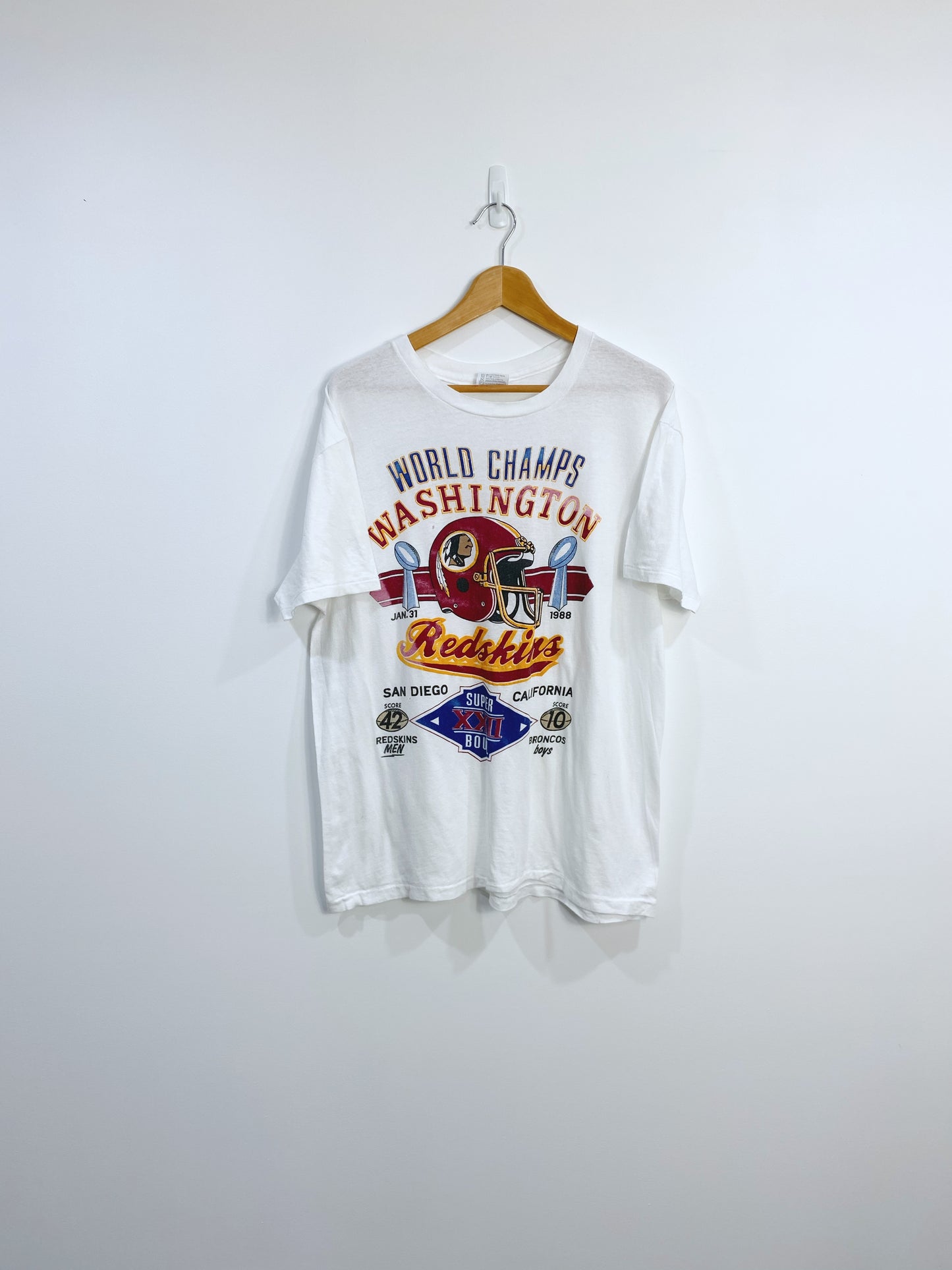 Vintage 1988 Washington Redskins Championship T-shirt L