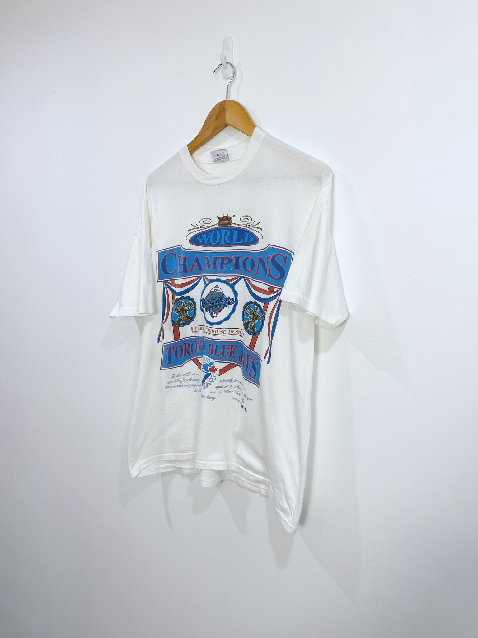 Vintage 1992 Toronto Blue Jays Championship T-shirt L