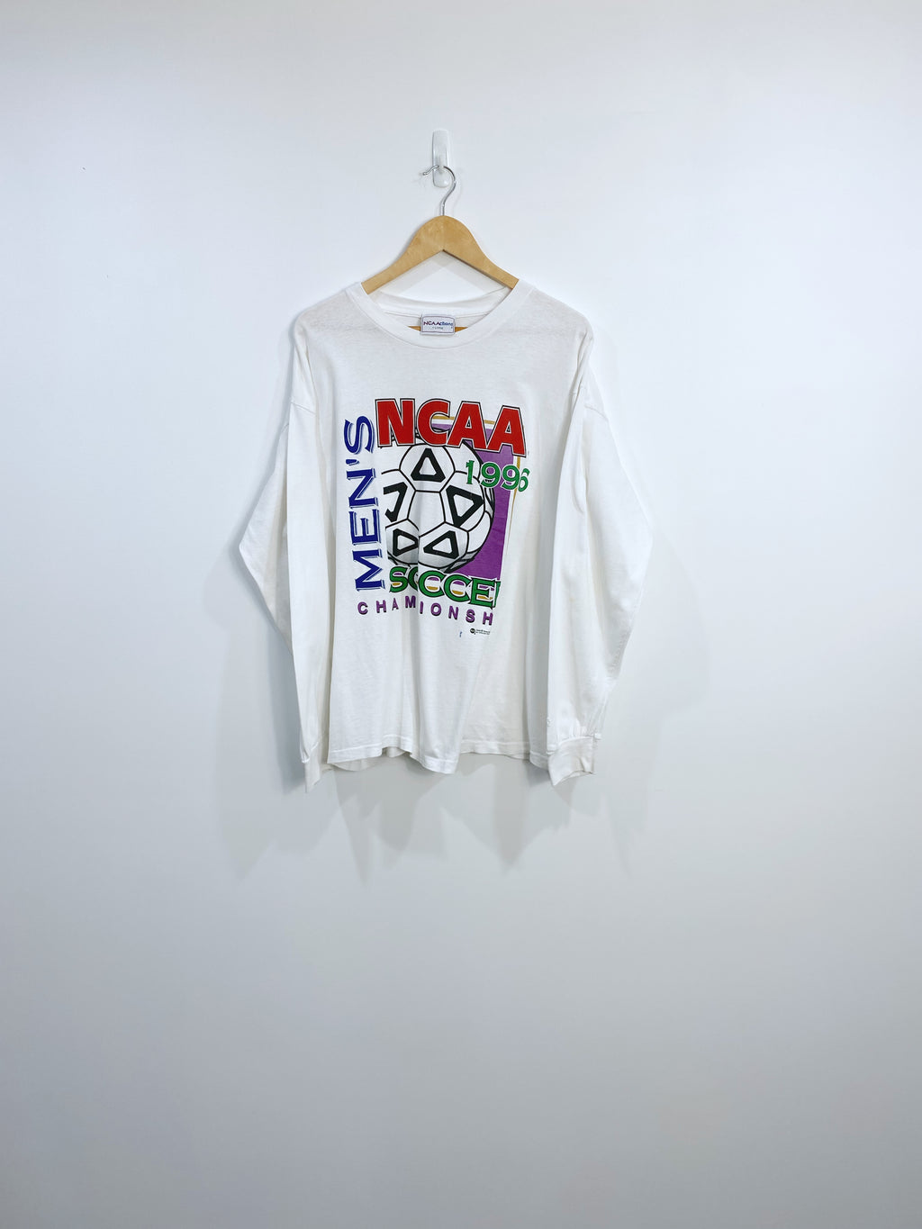 Vintage 1996 Soccer Championship LongSleeve Shirt L