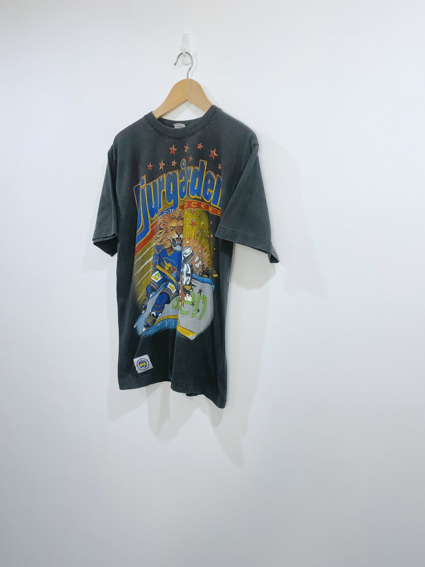 Vintage 90s Swedish Hockey League T-shirt L