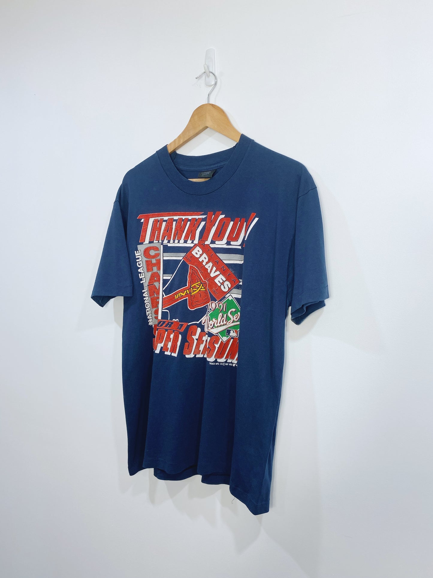 Vintage 1991 Atlanta Braves Championship T-shirt L
