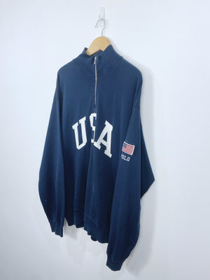 Vintage Polo Ralph Lauren USA 1/4 Zip XXL