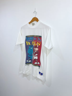 Vintage 90s Hornets Vs Bulls T-shirt M
