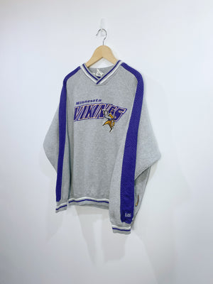 Vintage 90s Minnesota Vikings Embroidered Sweatshirt L