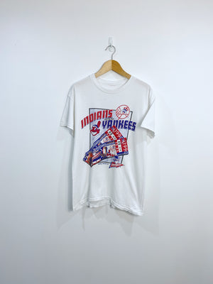 Vintage 1998 Yankees Vs Indians Championship T-shirt M