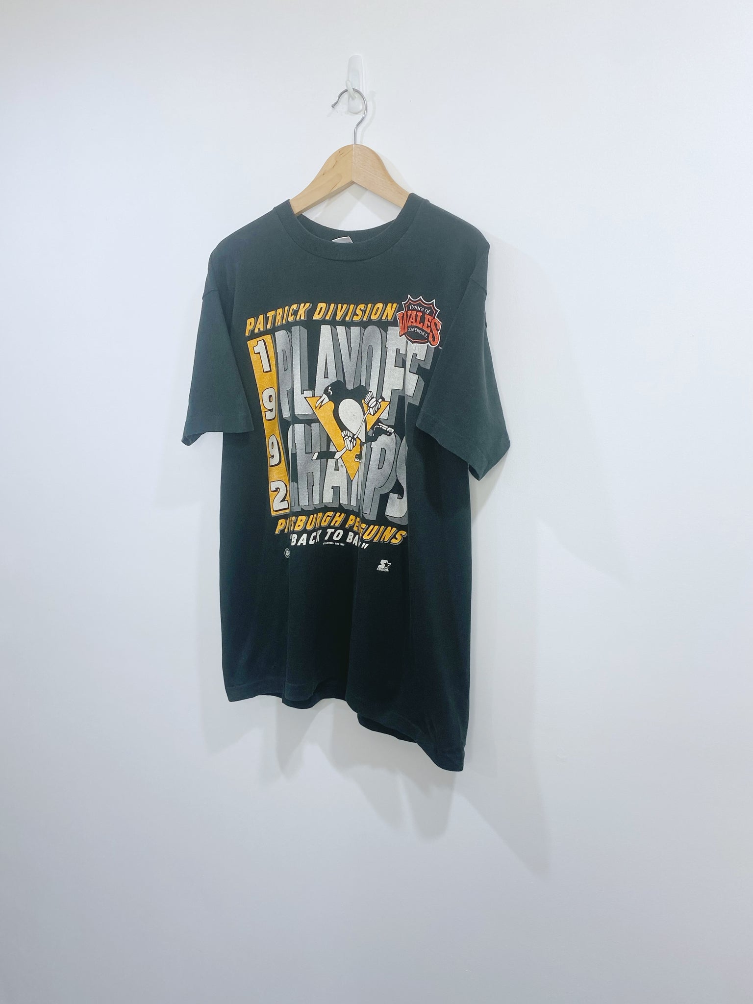 Vintage 1992 Pittsburgh Penguins Championship T-shirt L