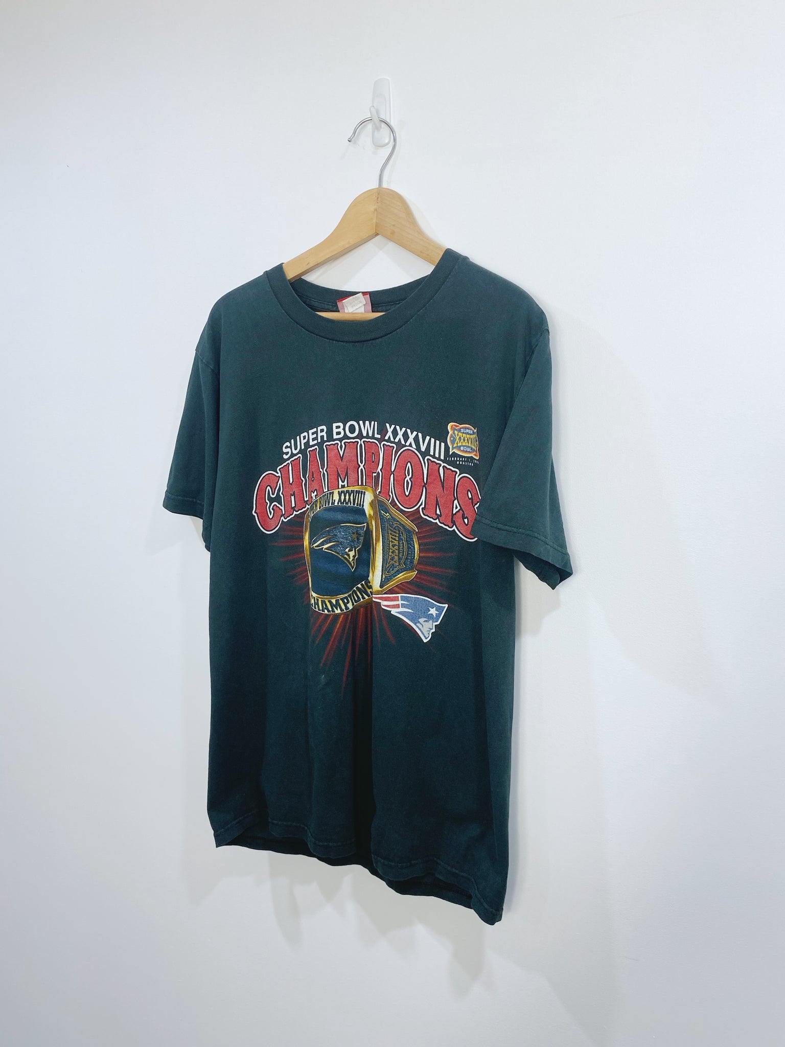 Vintage Patriots Championship T-shirt L