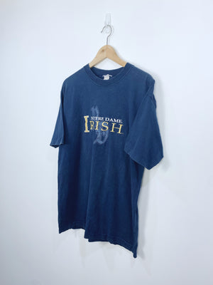 Vintage 90s Notre Dame Embroidered T-shirt L