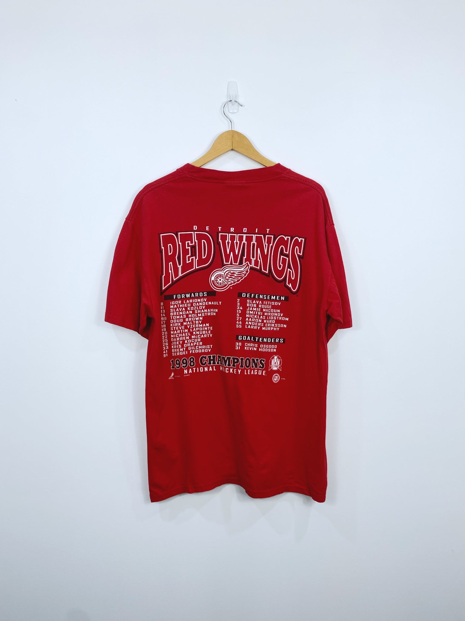 Vintage 1998 Detroit RedWings Championship T-shirt L