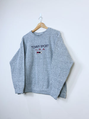 Vintage Tommy Sport Embroidered Sweatshirt L