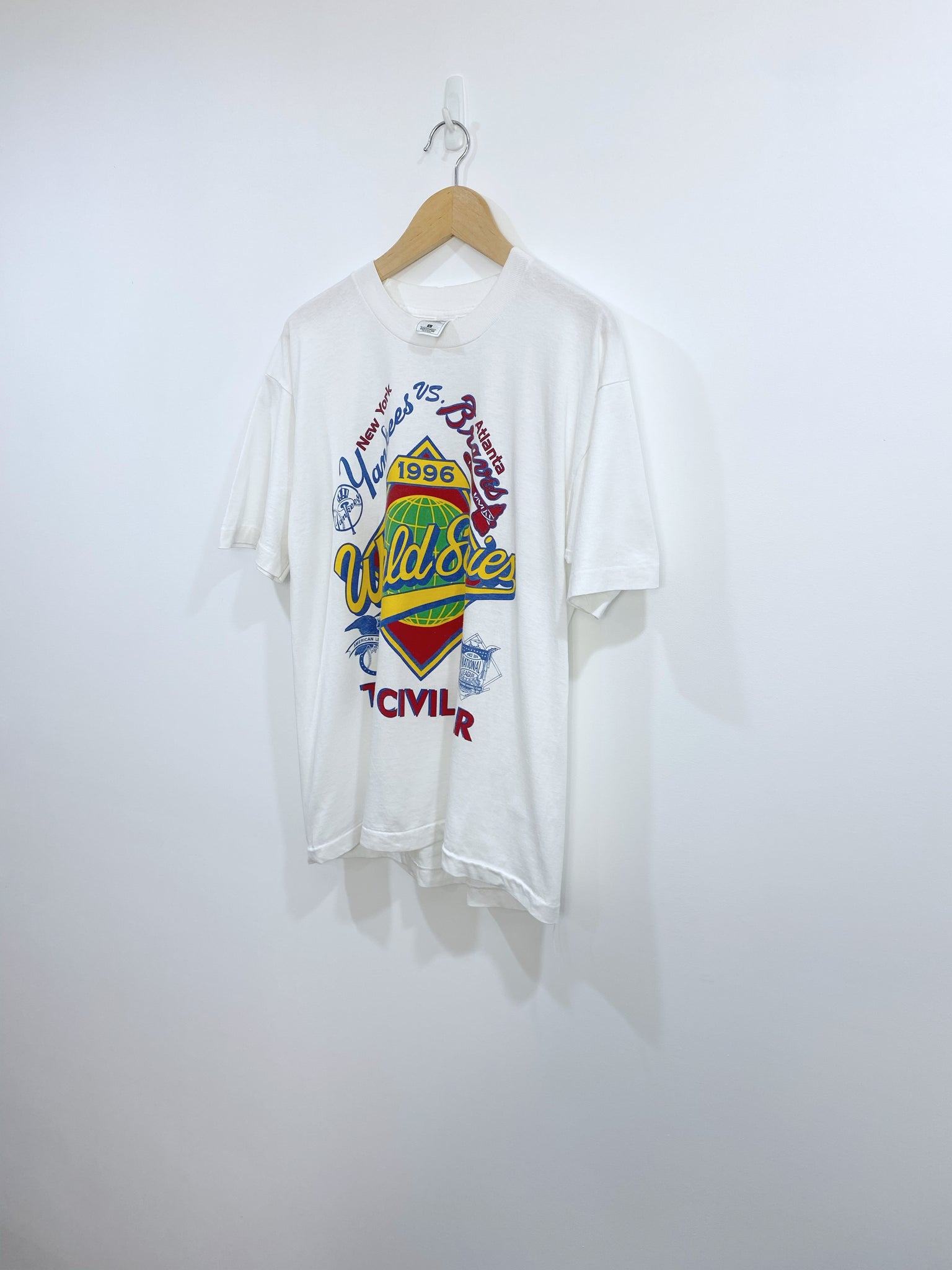 Vintage 1996 Yankees Vs Braves Championship T-shirt M