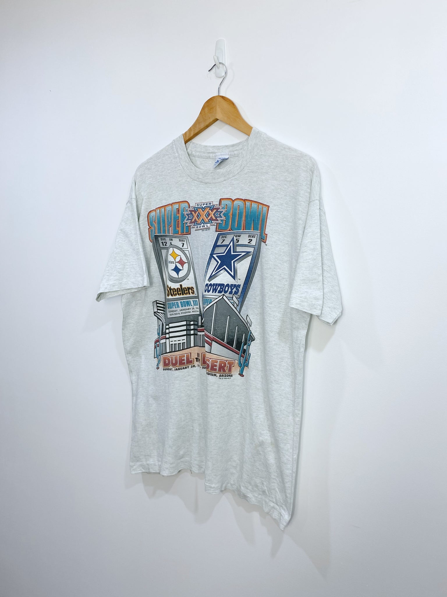 Vintage 1996 Cowboys Vs Steelers Championship T-shirt XL