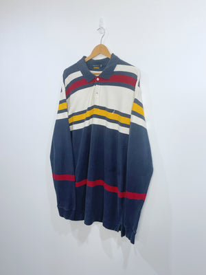 Vintage 90s Nautica Embroidered Rugby XXL