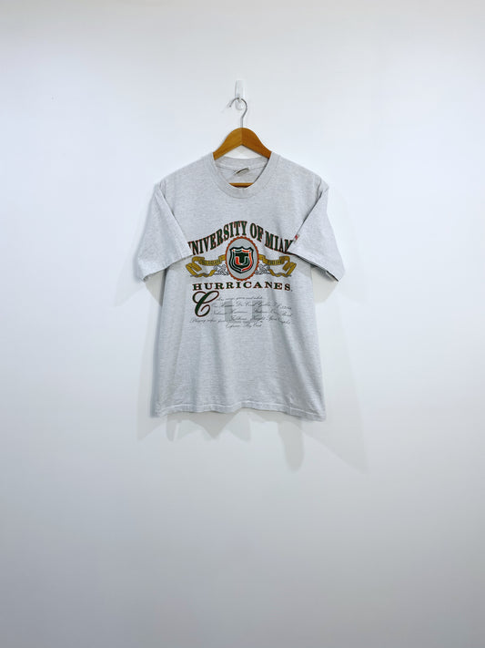 Vintage 90s Miami Hurricanes T-shirt L