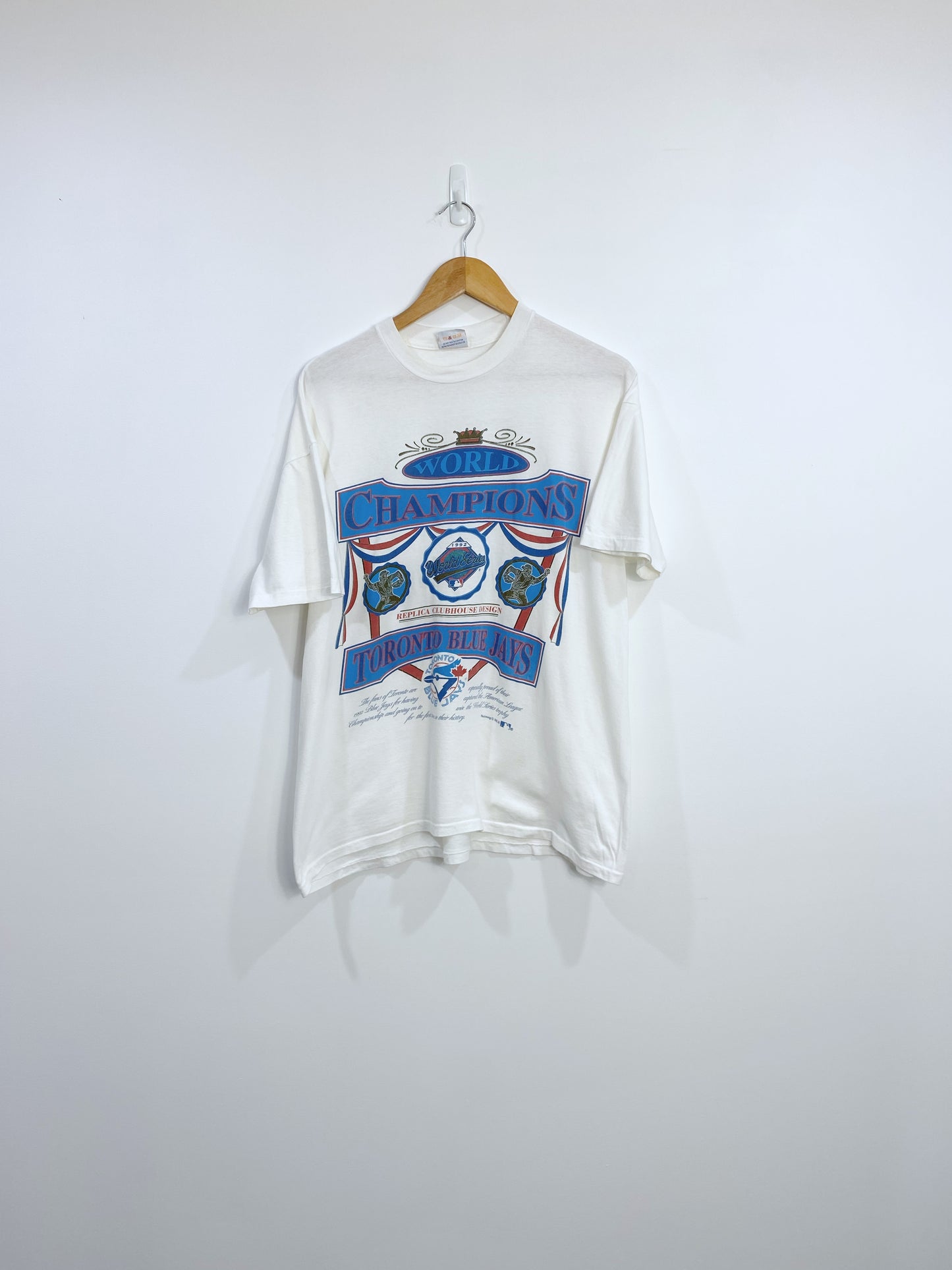 Vintage 1992 Toronto Blue Jays Championship T-shirt L