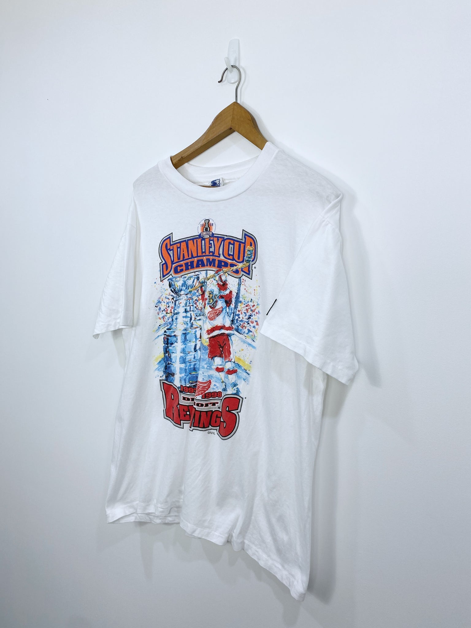 Vintage 1998 Detroit RedWings Championship T-shirt L